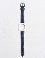 Leather watchstrap in grained calfskin