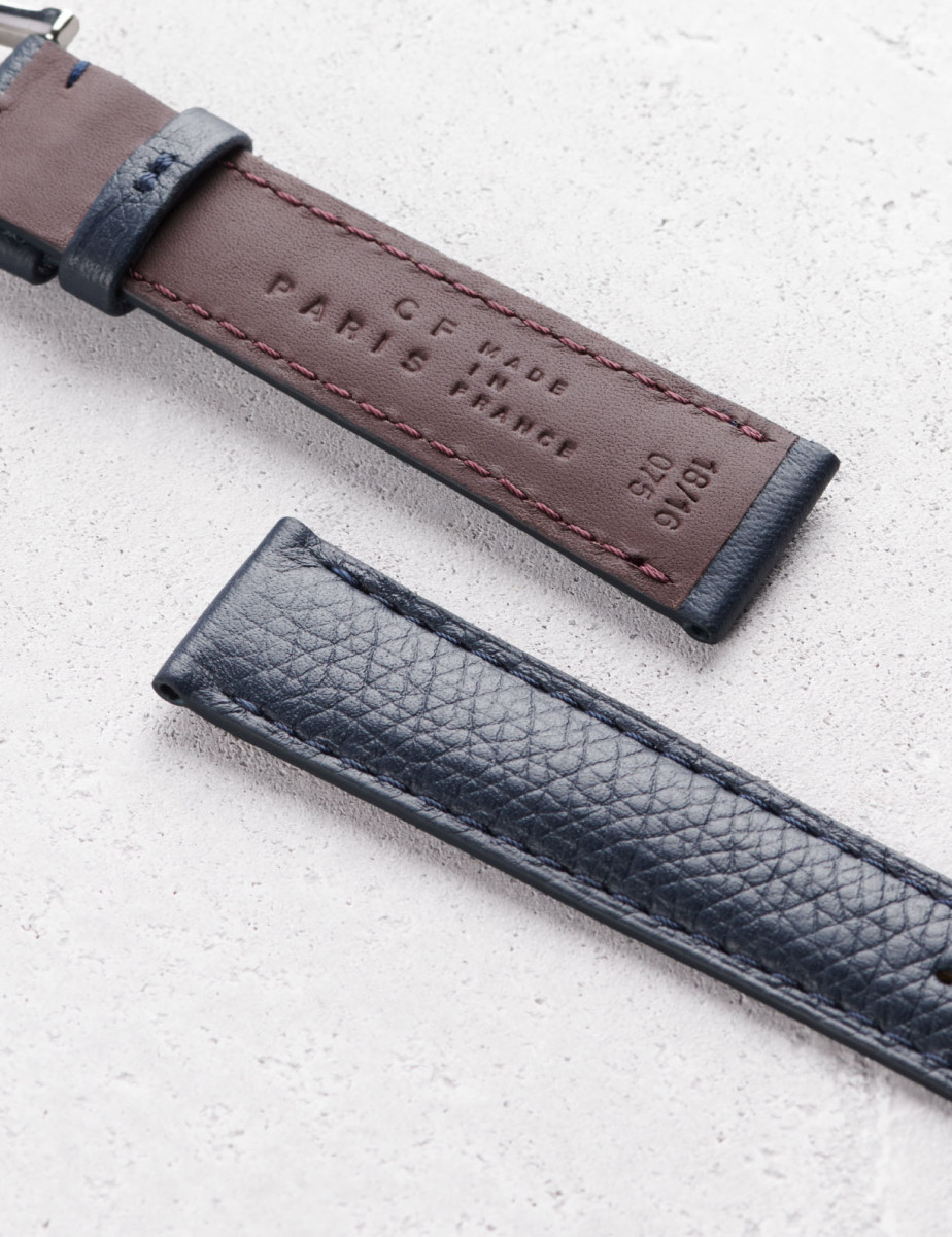 Leather watchstrap in grained calfskin | Camille Fournet