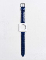 17.01 Leather watch strap in shiny alligator