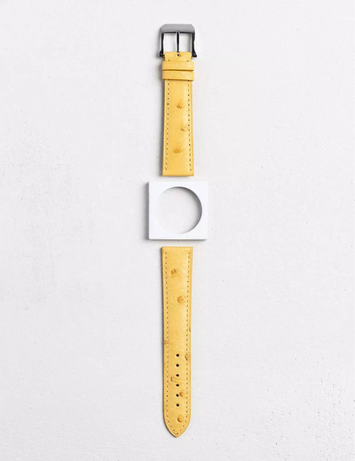 Leather watchstrap in ostrich