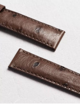 Leather watchstrap in ostrich