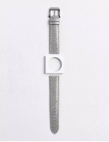 Leather watchstrap in shiny lizard