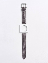 Leather watchstrap in shiny lizard