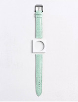 Leather watchstrap in shiny lizard