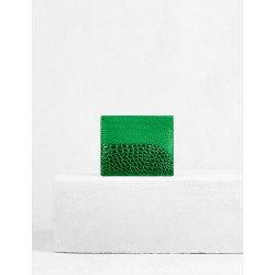 Bull calf and alligator leather cardholder| Camille Fournet
