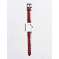 Luxury watch strap in shiny lizard leather|Camille Fournet