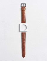 17.01 Bracelet montre en cuir en cuir d'alligator mat