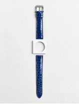 17.01 Leather watch strap in shiny alligator