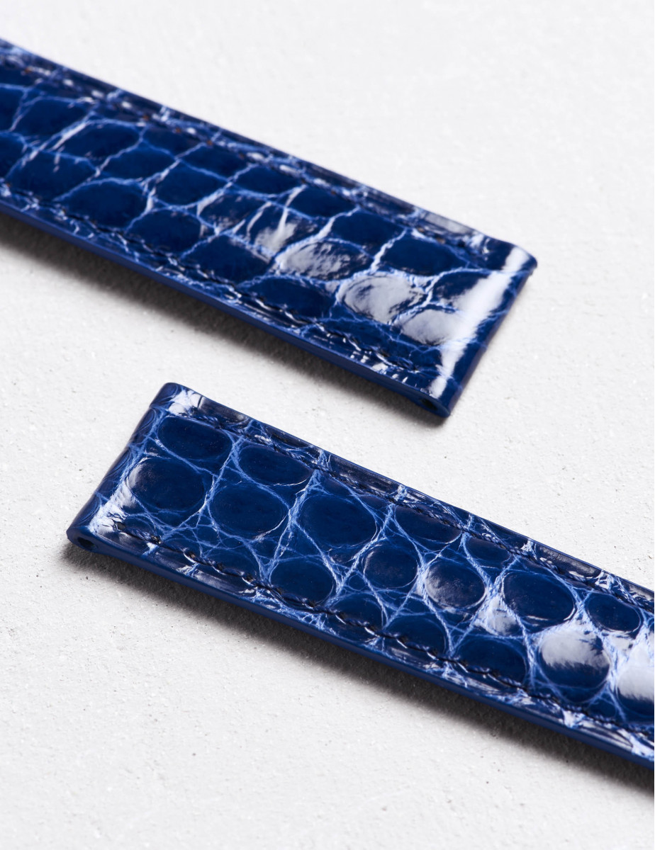 masa　CAMILLE FOURNET VERSO Nero クロコ Luxury watch strap in exotic leathers|Camille Fournet