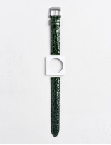 17.01 Leather watch strap in shiny alligator