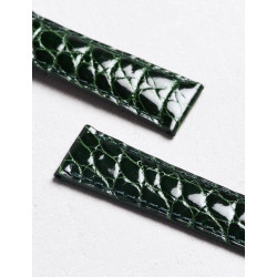 Watch strap in shiny alligator round scales |Camille Fournet