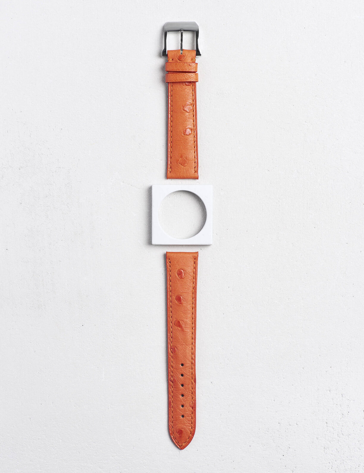17.01 Leather watch strap in ostrich