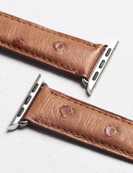 ostrich leather watch strap