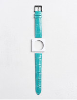 Leather watchstrap in shiny millennium alligator square scales