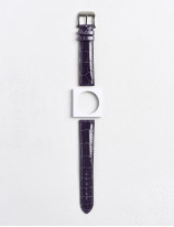 17.01 Leather watch strap in shiny alligator