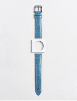 Leather watchstrap in shiny lizard