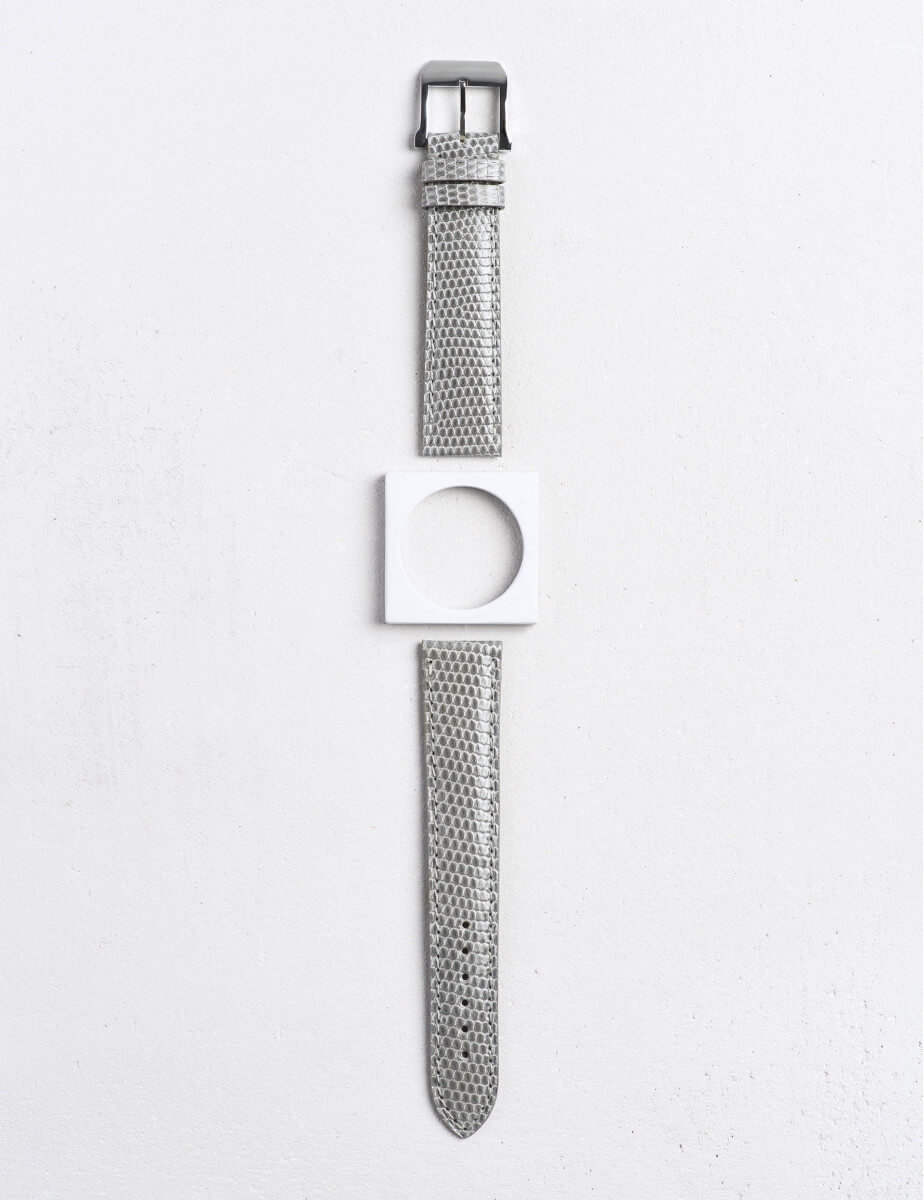 Bracelet De Montre Cuir Vert 12mm - Façon Lézard, Boucle Dorée (neuf)