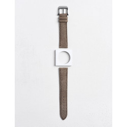 Leather watchstrap in nubuck lizard | Camille Fournet