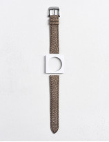Leather watchstrap in nubuck lizard
