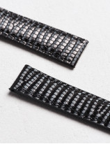 Leather watchstrap in nubuck lizard