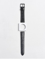 Leather watchstrap in nubuck lizard