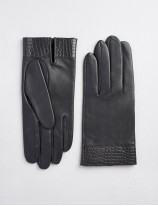 26.01 Gants avec empiècement en agneau et détails en alligator pour homme