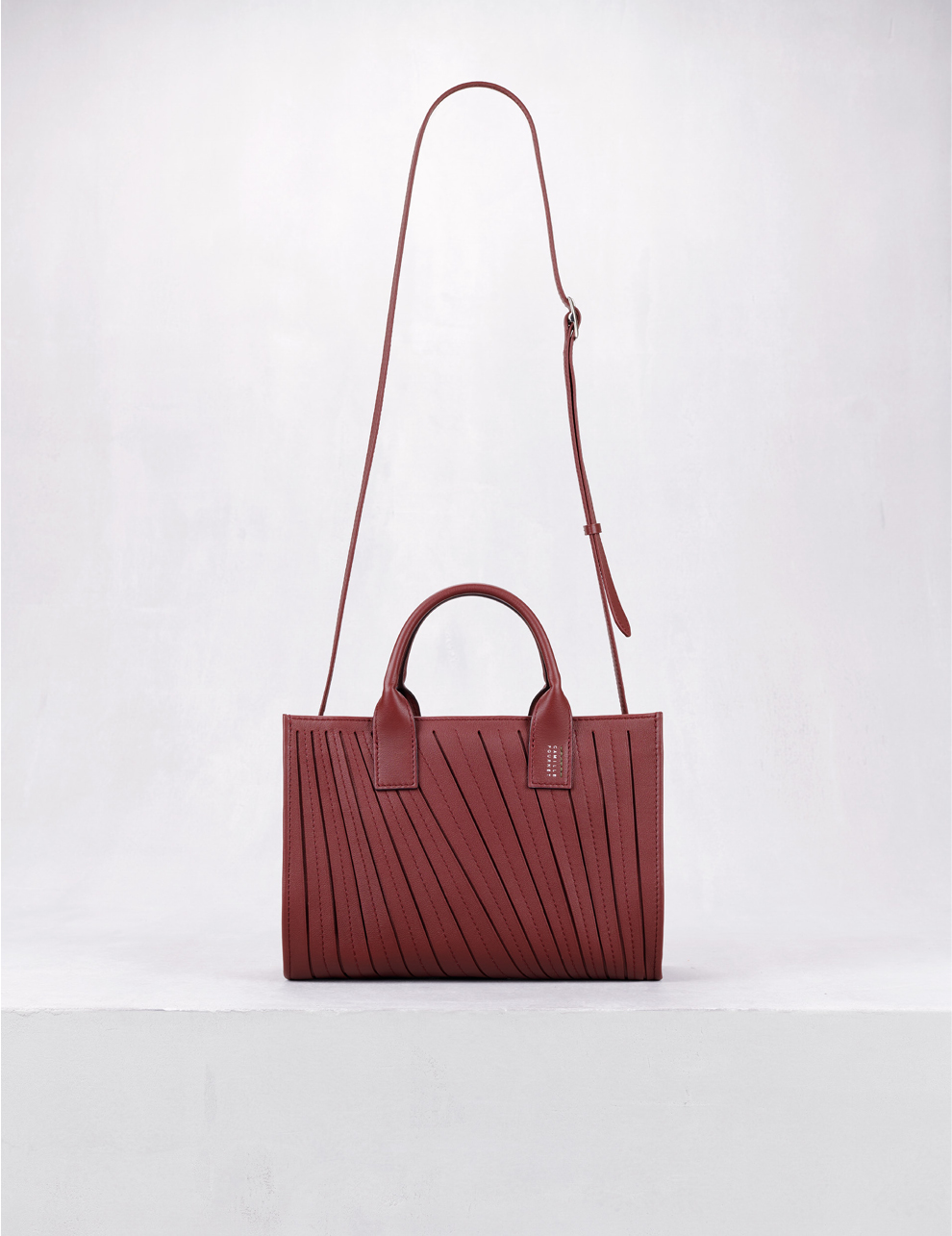 Sac Briefcase Camille Fournet En Cuir Gris - Occasion, Style Sac Messager